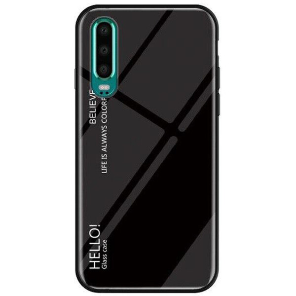 

TPU+Glass чехол Gradient HELLO для Huawei P30
