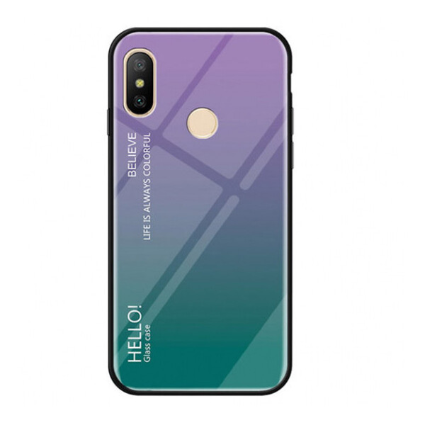 

TPU+Glass чехол Gradient HELLO для Xiaomi Mi 8