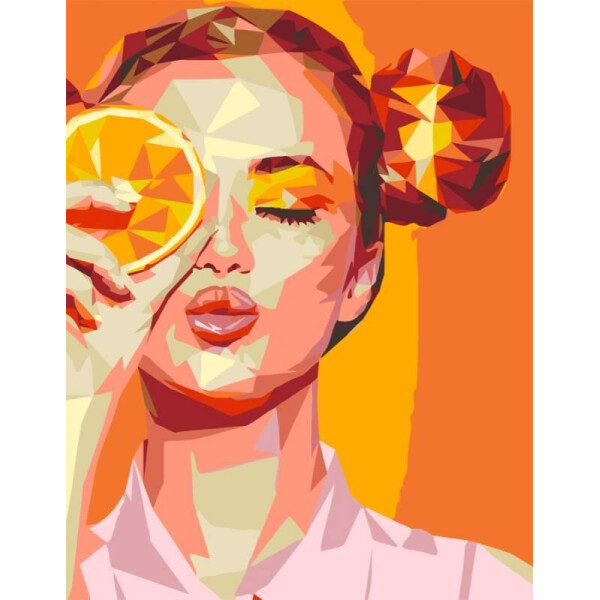 

Набор акриловая живопись по номерам „Orange Girl“ 35х45см ROSA START