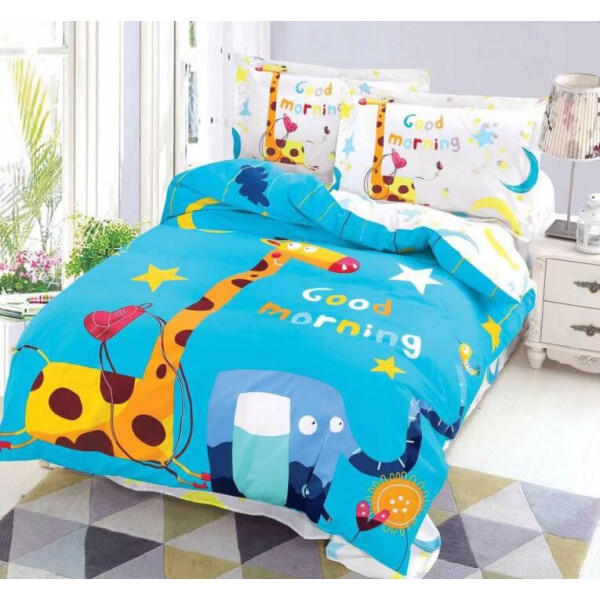 

Постельное белье CottonTwill Сатин Доброе утро 1.5-спальный Голубой 145x215 см