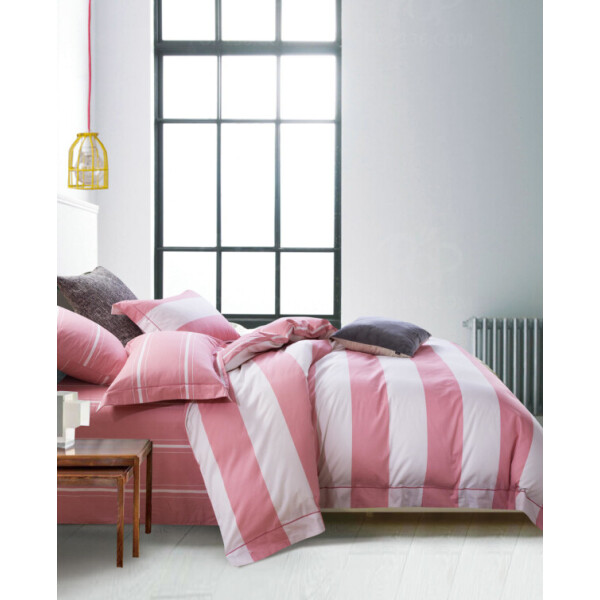 

Постельное белье CottonTwill в полоску Страйп 1.5-спальный Розовый 145x215 см