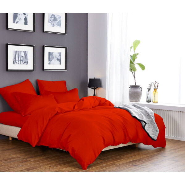 

Постельное белье CottonTwill Сатин Однотонный сатин 1-спальный Оранжевый 145x215 см