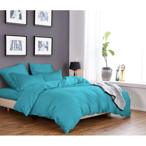 

Постельное белье CottonTwill Сатин Однотонный сатин 1-спальный Бирюзовый 145x215 см