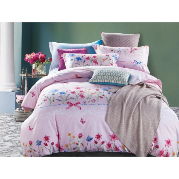 

Постельное белье CottonTwill Сатин с полевыми цветами Флер Детский Розовый 147x112 см