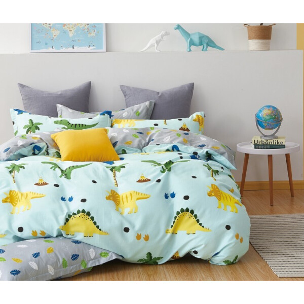

Постельное белье CottonTwill Сатин Динозавры на прогулке Разноцветный Детский 147x112 см
