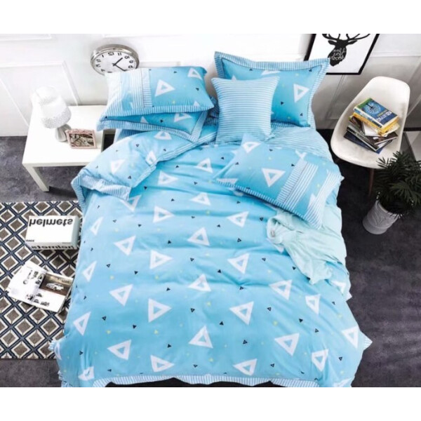 

Постельное белье CottonTwill Сатин Геометрия 1-спальный Голубой 145x215 см