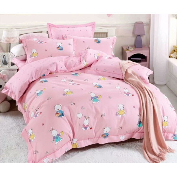 

Постельное белье CottonTwill Сатин Малыши на розовом 1-спальный Розовый 145x215 см