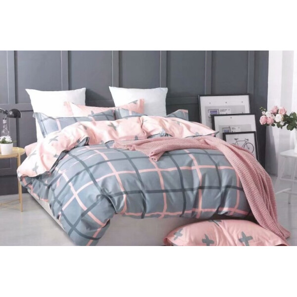 

Постельное белье CottonTwill Сатин Скандинавия 1.5-спальный Серо-розовый 145x215 см