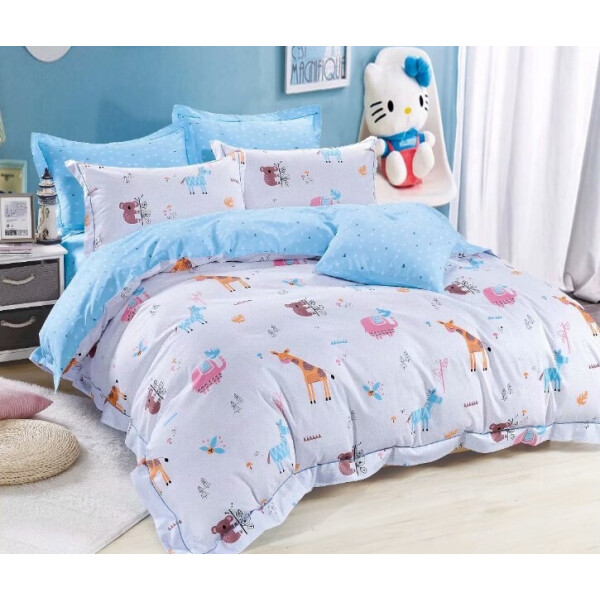 

Постельное белье CottonTwill Сатин Сафари 1.5-спальный Бело-голубой 145x215 см