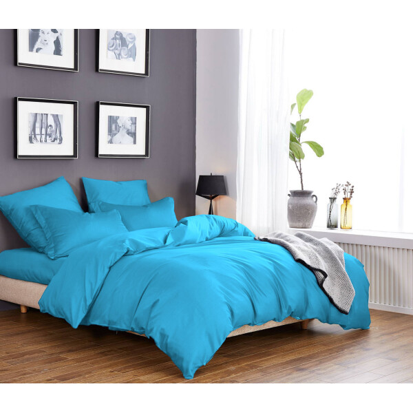 

Постельное белье CottonTwill Сатин Однотонный сатин Евро Голубой 200x220 см