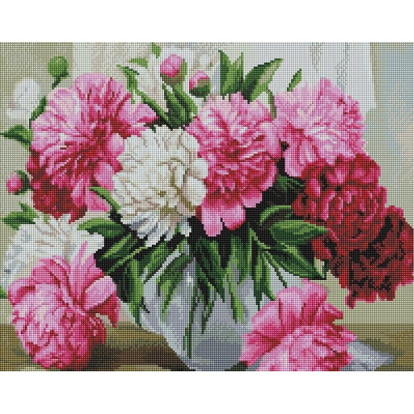 

Алмазная мозаика - Пионы в вазе 40x50 см