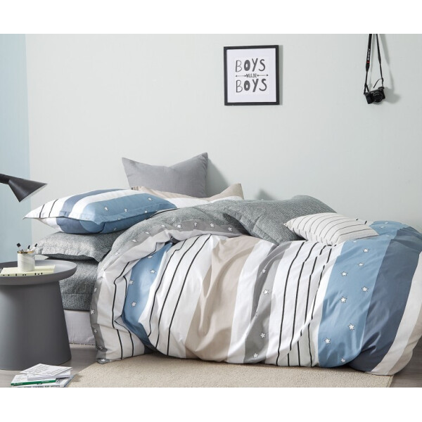 

Постельное белье CottonTwill Стаин Звёзды и полосы Разноцветный Евро 200x220 см
