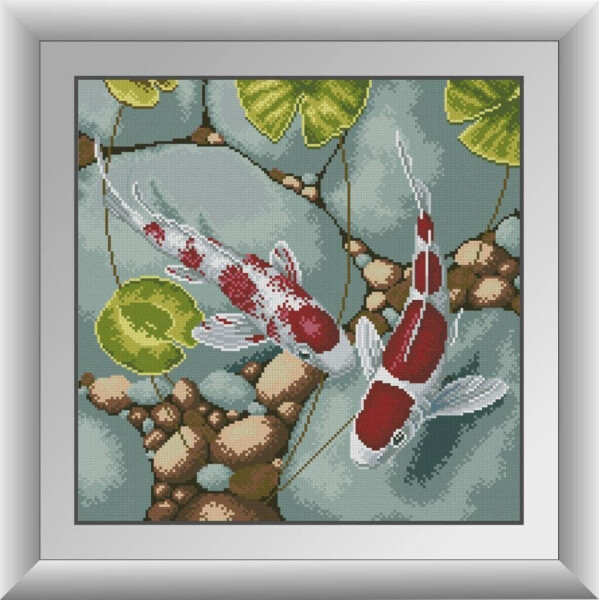 

Карпы кои. Dream Art. Набор алмазной живописи 41*41 см