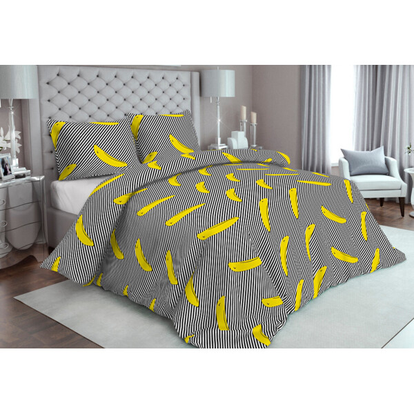 

Постельное белье CottonTwill Ранфорс Бананы Турция 1-спальный 145x215 см