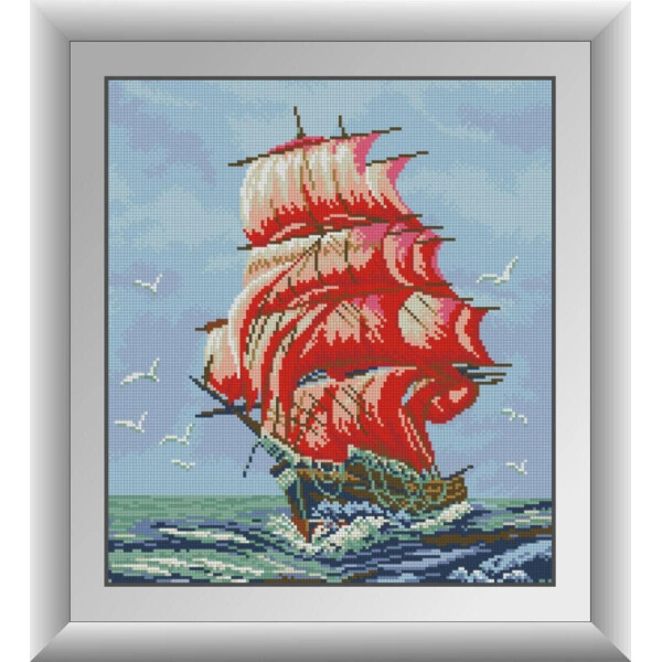 

Алые паруса. Dream Art. Набор алмазной живописи 37*42 см