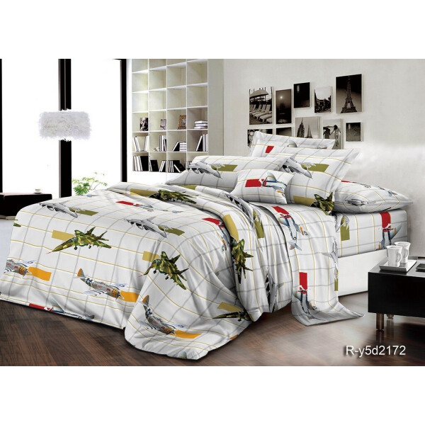 

Постельное белье CottonTwill Ранфорс Самолёты Турция 1.5-спальный 145x215 см