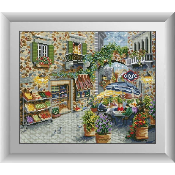 

Уличное кафе. Dream Art. Набор алмазной живописи 38*46 см