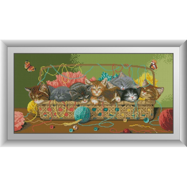 

Спящие котята. Dream Art. Набор алмазной живописи 41*82 см
