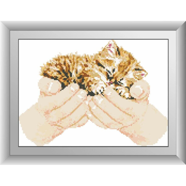 

Котенок в руках. Dream Art. Набор алмазной живописи 25*35 см