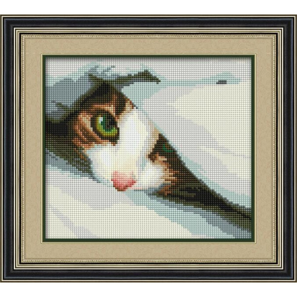 

Спрятался (котенок). Dream Art. Набор алмазной живописи 22*25 см