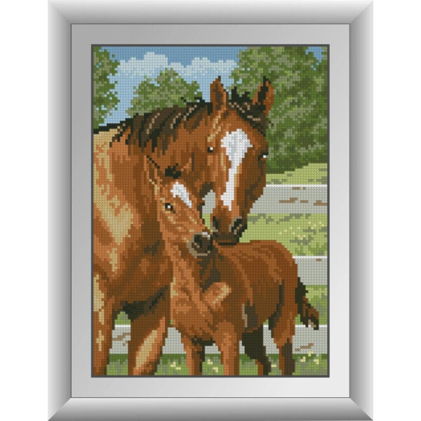 

Гордость матери(лошади). Dream Art. Набор алмазной живописи 22*31 см