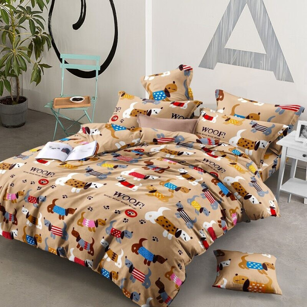 

Постельное белье CottonTwill Ранфорс с таксами Гав-гав Турция Семейный 2 х 145х215 см