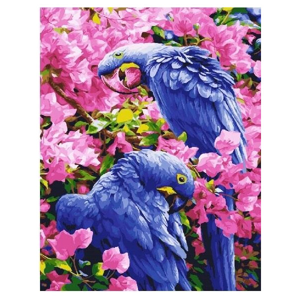 

Картина по номерам -Птицы в цветах 40x50 см