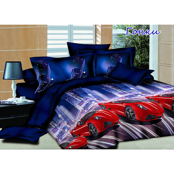 

Комплект постельного белья детский Гонки TM TAG - 1,5-спальный (160*220) см