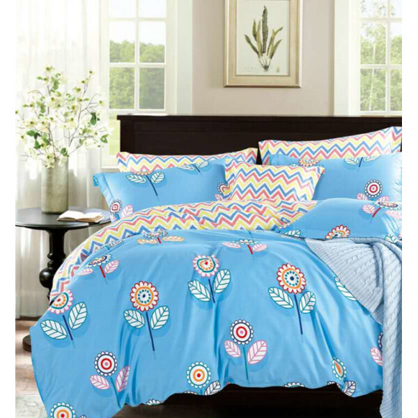 

Постельное белье CottonTwill Анфиса 1-спальный Голубой 145x215 см