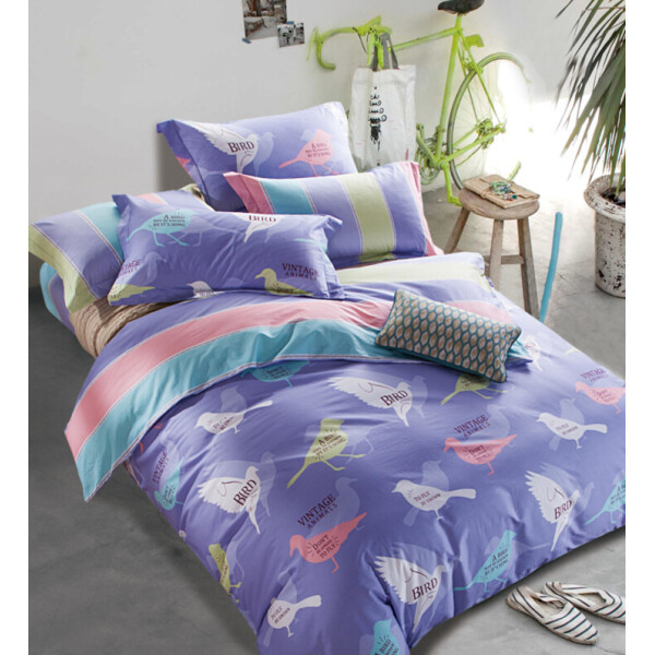 

Постельное белье CottonTwill Птички 1.5-спальный Синий 145x215 см