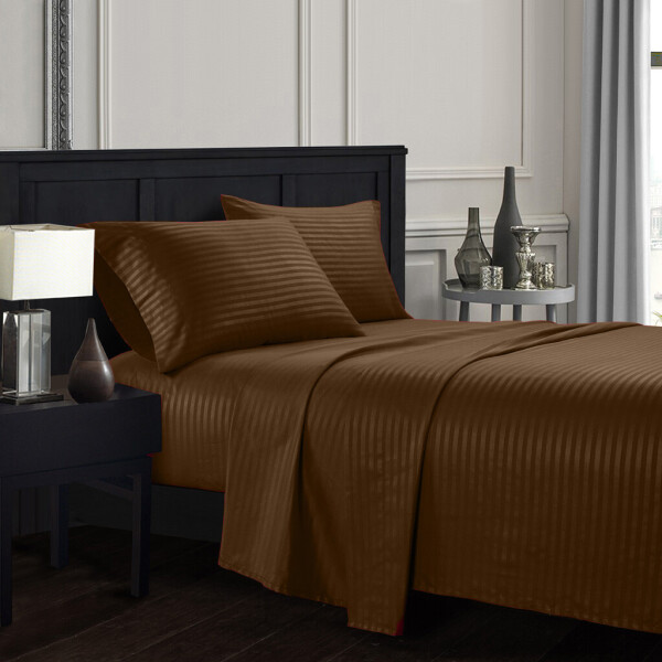 

Постельное белье CottonTwill Страйп сатин 1.5-спальный Кофейный 145x215 см