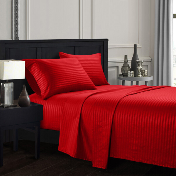 

Постельное белье CottonTwill Страйп сатин Евро Красный 200x220 см