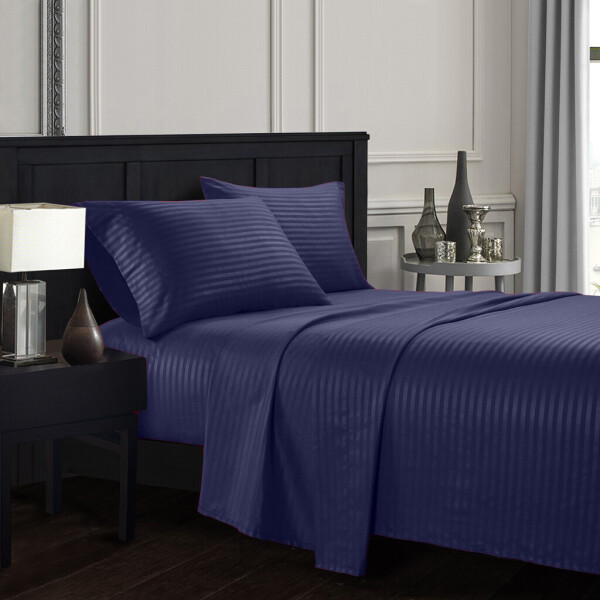 

Постельное белье CottonTwill Страйп сатин 2-спальный Синий 175x215 см