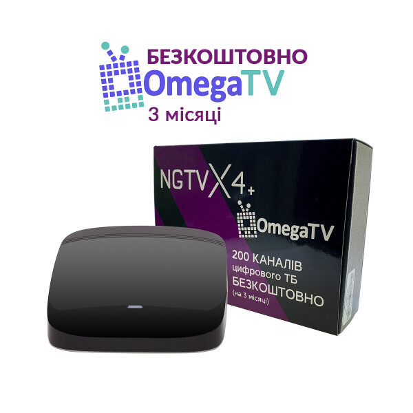 

IPTV приставка Android NGTV X4 + Omega TV