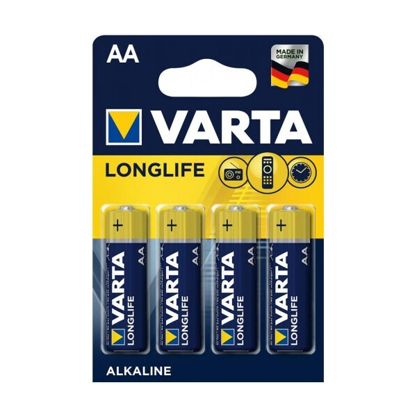 

Батарейка VARTA LONGLIFE AA BLI 4 ALKALINE (04106101414)