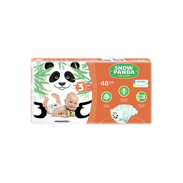 

Подгузники Snow Panda 3, 4-9 кг, 48 шт.
