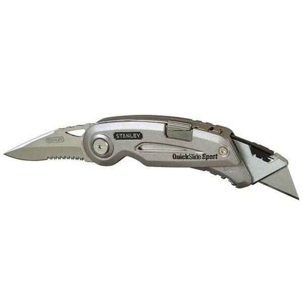 

Нож трапеция 120 мм 2 лезвия QuickSlide Sport Utility Knife STANLEY 0-10-813