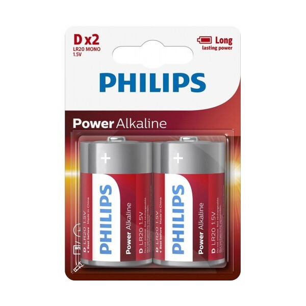 

Батарейка Philips Power Alkaline D BLI 2 (LR20P2B/10)