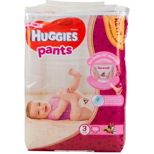 Акция на Подгузники для девочек Huggies Pants 3, 58 шт. от Allo UA