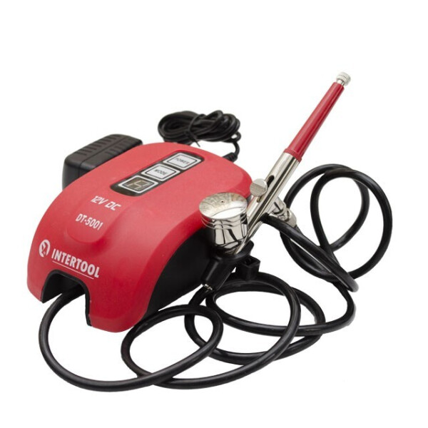 

Аэрограф электр. 12 Вт., 12 В., 10-15 л.мин., 0-2 Бар (DT-5001 Intertool)