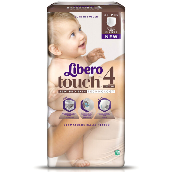 

Подгузники-трусики Libero Touch Pants 4, 7-11 кг, 38 шт.