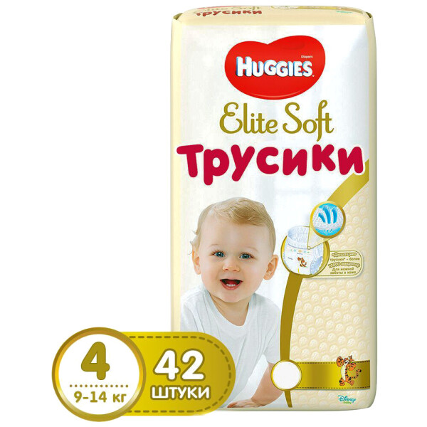 

Подгузники Huggies Elite Soft 4 Pants Mega, 9-14 кг, 42 шт.