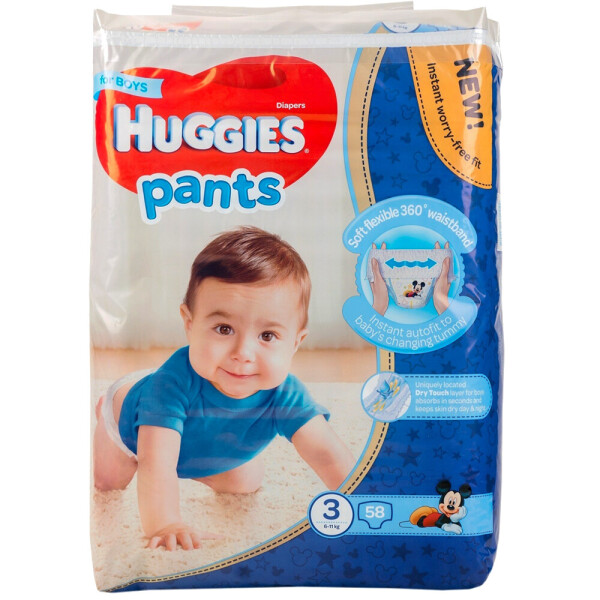Акция на Подгузники для мальчиков Huggies Pants 3, 6-11 кг, 58 шт. от Allo UA