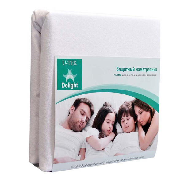 

Наматрасник U-TEK Delight непромокаемый хлопковый на резинках по углам Premium Class 60х120 см Белый (МС180)