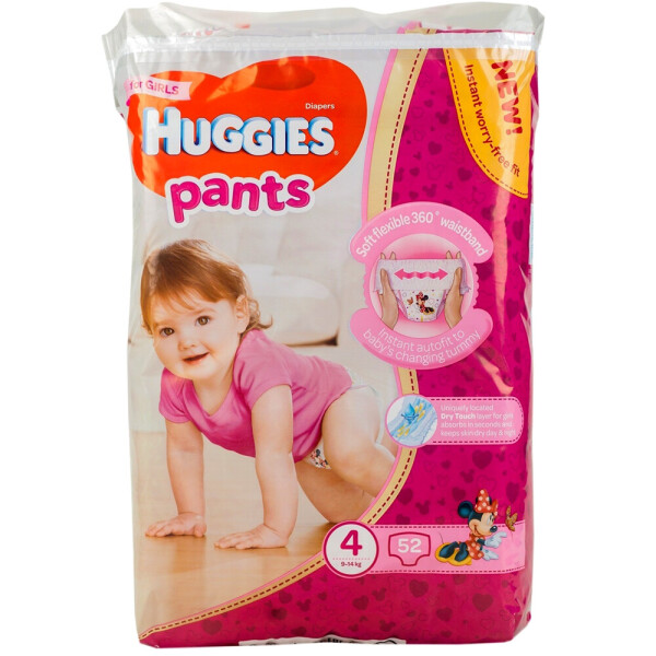 

Подгузники-трусики Huggies Pants 4, для девочек, 52 шт.