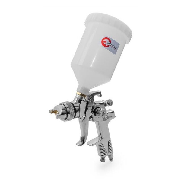 

Краскопульт пневматический HVLP, ф. 1.3мм. В/Б, 600мл, 3.5-5bar. (PT-0106 Intertool)