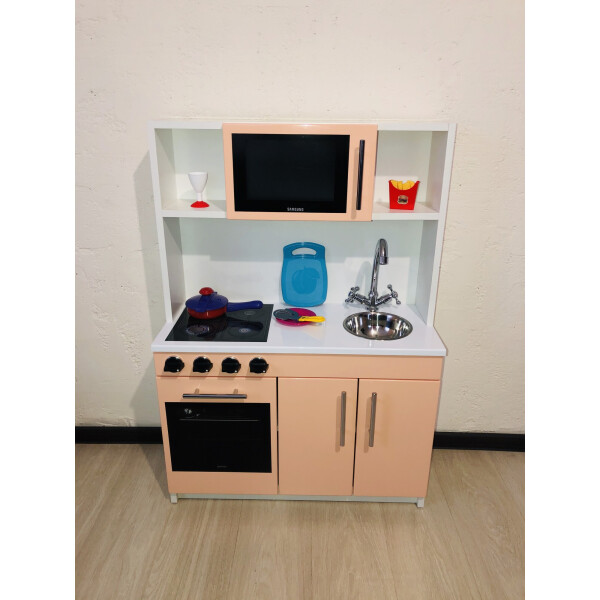 

Игровой набор VHRD Детская кухня с плитой, раковиной, духовкой и микроволновой печью Персиковый (VD001)