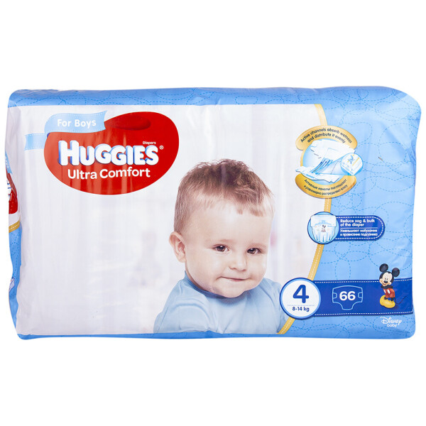 

Подгузники Huggies Ultra Comfort 4, для мальчиков, 66 шт.
