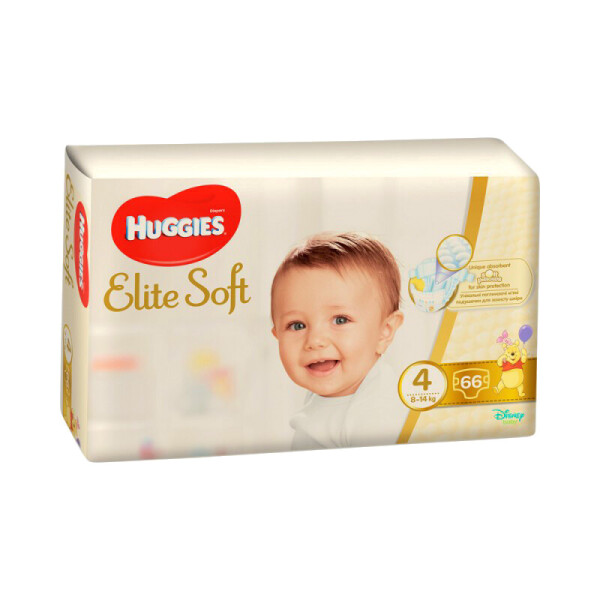 

Подгузники Huggies Elite Soft 4, 8-14кг, 66 шт.