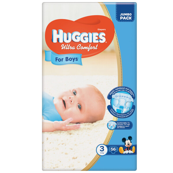 

Подгузники для мальчиков Huggies, 5-9 кг, 56 шт.